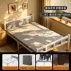 Cama plegable para la hora del almuerzo, madera maciza, no requiere montaje, cama individual, resistente y duradera, adecuada para apartamentos de alquiler, hogares y como una cama plegable simple para niños.