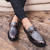 Cuatro Estaciones Nuevo Negocio Zapatos Casuales de Cuero para Hombre Británico Transfronterizo Talla Grande Suela Gruesa Modernos Zapatos Pequeños Negros Dropshipping