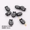 Acrílico Retro Plata Negro Cuentas para Bocetos diy Accesorios de Ropa Hechos a Mano Cuentas Sueltas Collar para Teléfono Móvil Material para Cuentas