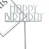 Empaque individual creativo bandera acrílica para pastel decoración de pastel horneado bandera feliz cumpleaños ventas directas de fábrica