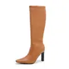 2026 Estilo Europeu e Americano Novo Bico Fino Salto Alto Moda de Rua Yangshulin Botas de Moda, Botas Femininas Outono e Inverno, Confortáveis e Respiráveis