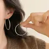 Pendientes de aro grandes, modernos y únicos, estilo francés, con pasador de plata S925, pasador de plata, de alta gama, versátiles para el uso diario