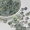 Dingyi Lua Fria Gradiente Duas Cores Trevo da Sorte de Quatro Folhas Acrílico Galvanoplastia Furo Passante Contas Soltas Pulseira DIY Acessórios de Joias