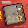 Caderno Retro Estilo Chinês Personalizado, Caderno Personalizado A5 para Reunião de Negócios, Caderno Espesso Estudante em Couro Sintético