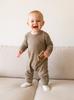 Ropa para recién nacidos, Mamelucos, Ropa de salida para bebé, Monos para bebé, Pijamas de algodón de manga larga con botones en el hombro para primavera y otoño Clase A