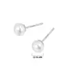 Pendientes de Perla de Plata Pura S999 para Mujer, Pendientes Perforados, Pendientes para Dormir, No Necesitan Quitar Tornillos, Pequeños Accesorios de Clavo para Cartílago Auricular
