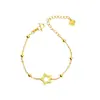 Pulsera de Estrella Transfronteriza Estilo Europeo y Americano para Mujer, Chapada en Oro de 24 Quilates, Alta Retención del Color, Cuenta Única de Transferencia, Accesorio de Joyería de Mano que No se Desvanece