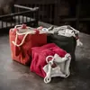 Bolsa de Armazenamento para Xícara Única Bolsa Mestra para Copo Copo de Chá Portátil Bolsa de Pano para Copo Integrado Cordão Bolsa de Tecido de Algodão e Linho Fabricante Atacado