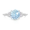 Anillos de Fuegos Artificiales de Piedras Preciosas de Colores de Moda en Tiktok con Incrustaciones de Oro Real Electrochapado y Anillos de Diamante de Alto Carbono Súper Brillantes, Disponibles para Transmisión en Vivo y Dropshipping