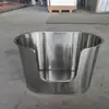 Bandeja sanitaria redonda de acero inoxidable para gatos con lados elevados para evitar que la arena se derrame, bordes lisos y fácil de limpiar; inodoro para gatos al por mayor