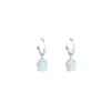 Brincos de Flor de Lírio-do-vale da Sorte de Primavera Moda Francesa Tendência Ins Branco Queimado Artesanato Temperamento Estilo Versátil Brincos de Flor para Mulheres
