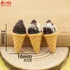 Serie de Conos Degradados Bicolor Tridimensional Juguete Alimentario DIY Pegamento de Crema Accesorios de Resina Colgante para Tocados Llavero