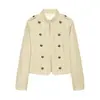2026 Verano Nuevo Europeo y Americano Transfronterizo Chaqueta Casual de Mujer a Rayas Doble Botonadura w016 21308