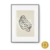 Pintura Decorativa Minimalista Moderna para Sala de Estar Figura de Matisse Linha Pintura Pendurada para Restaurante Sala de Jantar Arte Preto e Branco Mural para Quarto