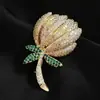 Broche de Flor Elegante de Circonita para Mujer Hebilla de Cardigan Atmosférica de Lujo Pin Accesorios de Traje Versátiles Hebilla de Chal
