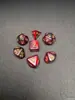 Patrón de mármol multicolor de dos colores tablero de juego de mazmorra juego de rol dnd acrílico poliédrico set de 7 piezas dados