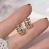 Populares no Japão e na Coreia, Brincos de Espiga de Trigo Novos Elegantes e Simples com um Design Fresco, Argolas Exquisitas e Versáteis