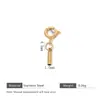 Tubo de Aço Inoxidável Sem Tampa Inferior Mais Fivela de Mola Acessórios Dourado Aço Duas Cores Pulseira Colar Fivela de Conexão Joias DIY