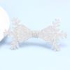Colgante de árbol de Navidad con forma de copo de nieve y lazo de polvo dorado, hecho a mano, accesorios decorativos de joyería DIY.