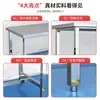 Banco de trabajo engrosado de acero inoxidable para salas limpias, mesa de operaciones de laboratorio, mesa de instrumentos, mesa plana de doble capa para líneas de producción