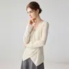 Suéter de cachemira 100% para mujer con escote en V y ribete de encaje, corte ajustado, manga larga, suéter base de punto, nuevo top de color liso para otoño e invierno