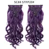 Peruca de Comércio Exterior Cabelo Ondulado Grande Feminino Alongamento de Cabelo com Presilha Conjunto de Sete Peças Peruca Feminina Alongamento de Cabelo Longo Cacheado