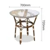 Mesa de Comedor Francesa Restaurante Occidental Mesa de Mármol de Roca Cafetería Tienda de Té con Leche Balcón Jardín Mesa y Silla de Ratán para Exteriores