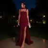 Estilo Coreano Elegante Color Puro Sin Mangas Malla Empalmada Vestido Slim de Tirantes 2025 Estilo Transfronterizo Europeo y Americano Nuevo Estilo