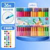 Plumones de Acuarela Deli Punta Suave para Niños Lavables Barril Redondo Jardín de Infancia 24 Colores Dibujo Pintura 48 Colores 36 Colores Plumones para Garabatear