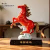 Adorno de Escritorio Caballo del Zodiaco de Resina Decoración para Mueble de TV Gabinete de Vino Entrada Regalo para Casa Nueva Inauguración