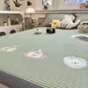 Juego de Tres Piezas Clase A para Madre e Infante Colchoneta de Frijoles de Hielo Fresco Verano Lavable a Máquina Gorro de Cama de Seda de Hielo Waffler Colchoneta Acondicionada
