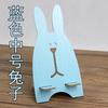 Soporte para teléfono de animales impreso con marca local, pequeños regalos personalizados, soporte para teléfono de madera de conejo de dibujos animados, regalo para persona perezosa