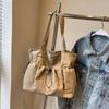 Bolsa Grande Casual Feminina 2024 Novo Estilo Bolsa de Ombro Fashion Grande Capacidade Estilo Preguiçoso Bolsa Tote Bolsa para o Trabalho Escola