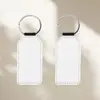 Frete Grátis Chaveiro de Transferência de Calor por Sublimação Couro PU Padrão Lichia Impressão Personalizada Padrão Personalizado Logotipo Pequeno Pingente