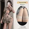Qianai Lingerie Sexy Tentação Transparente Vestido de Noite Corte Retrô Borboleta Bordado Solúvel em Água Cheongsam Uniforme 575