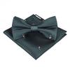 Set de Pajarita y Pañuelo de Bolsillo de Nuevo Estilo Moderno Boda Novio Padrino Moderno Traje de Hombre Cuadrado Cuadrado Boda Rayado Vintage