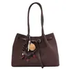 Bolsa de Mano Tote Cachorro 2026 Estilo Nuevo para Ir al Trabajo Tejida Colgante para Mujer Retro Gran Capacidad Otoño Coreana de un Solo Hombro Patrón Japonés