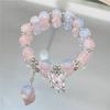 Pulsera de Cristal de Palomitas de Estilo Nuevo Color Rojo Internet Femenina Super Hada Mori Pulsera de Estudiante Ins Estilo Coreano Joyería Pequeña Simple
