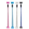 Popular Hospital Dental Oral Regalo Logo Paja de Trigo Carbón de Bambú Cerdas Suaves Cepillo de Dientes Portátil Tubo Redondo Fabricante Venta al por Mayor