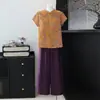 Ropa de verano para madre de mediana edad, nueva blusa de estilo nacional chino, conjunto de dos piezas de top de manga corta de alta gama a la moda para mujeres de mediana edad y ancianas en verano