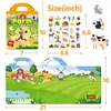 Libro de pegatinas de gel personalizadas transfronterizas TPE silicona suave pegatinas de gel para niños educación temprana educativo libro silencioso pegatinas de escena