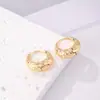 Pendientes de Aro con Textura Irregular Transfronterizos Estilo Ins de Gama Alta Simples Pendientes de Aro Piqué de Moda Elegantes Personalizados