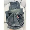 Jeans de Estilo Americano Retro con Patrón de Estrellas para Mujer, Novedad Primavera y Otoño 2025, Pantalones de Pierna Ancha Ajustados de Cintura Alta para Figura de Pera