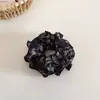 Scrunchie Floral Pequeño Estilo Coreano Fresco Vintage para Mujer, Suave y Elegante, Ambiente Relajado, Goma para el Cabello Versátil, Accesorio para Moño