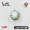 Titânio F136 ajuste de três garras plano curvo zircônia 5A stud para lábio/cartilagem da orelha acessório para piercing 0.9 thread