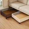 Caja de Almacenamiento Debajo del Sofá, Organizador de Snacks de Gran Capacidad, Cesta de Almacenamiento para Juguetes, Estante Plano de Almacenamiento para el Hogar con Ruedas
