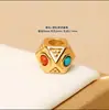 Moda nacional azul quemado antiguo arena dorada cuentas de la suerte accesorios pulsera cuentas nube trasera diy accesorios de joyería tejidos a mano