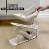 Espaço de armazenamento de sapatos, sapateira dupla camada ajustável, caixa de sapatos doméstica, armário de sapatos, prateleira de partição dobrável em camadas, suporte