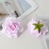 Flor de Rosa Diamante Cabeça Estilo Étnico Acessório de Cabeça Artificial de Rosa Anel de Flor para Dedo Flor de Cabeça para Performance de Dança Quadrada