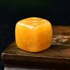 Dados de Piedra Cruda de Cristal Natural Adornos Mahjong Bar Juguetes Casuales Chips Dorados con Borde Dados Garantizados